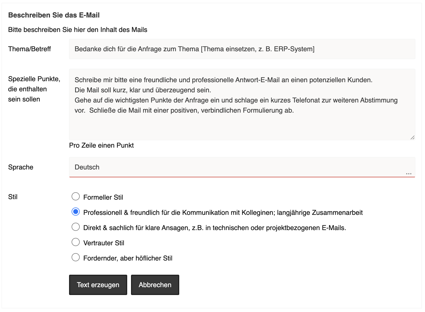 Emails mit ki schreiben